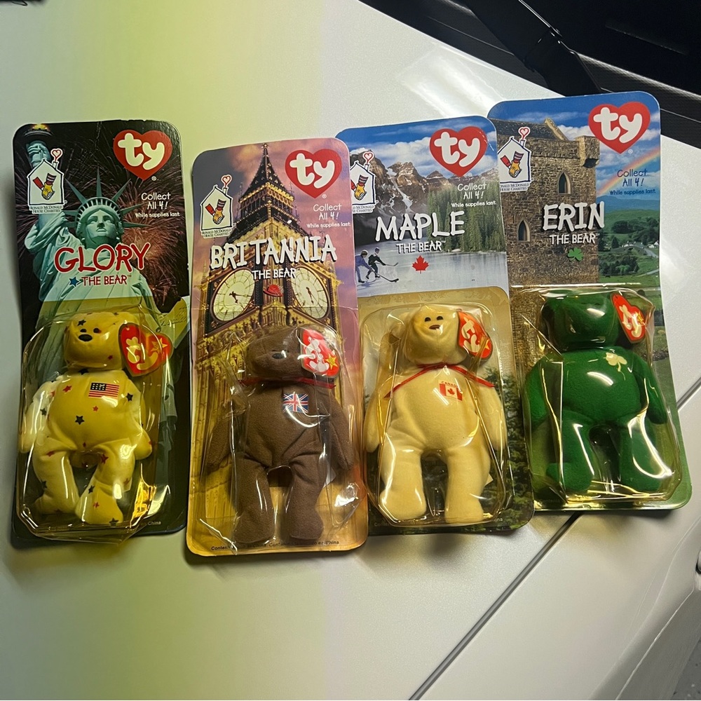 McDonalds collect all 4 country ty bears